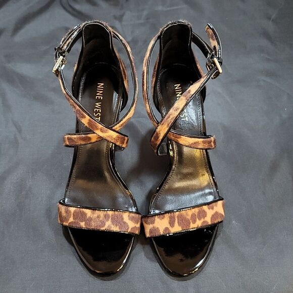 NINE WEST STRAPPY HIGH HEEL OPEN STILETTOS PUMP - Picture 4 of 16